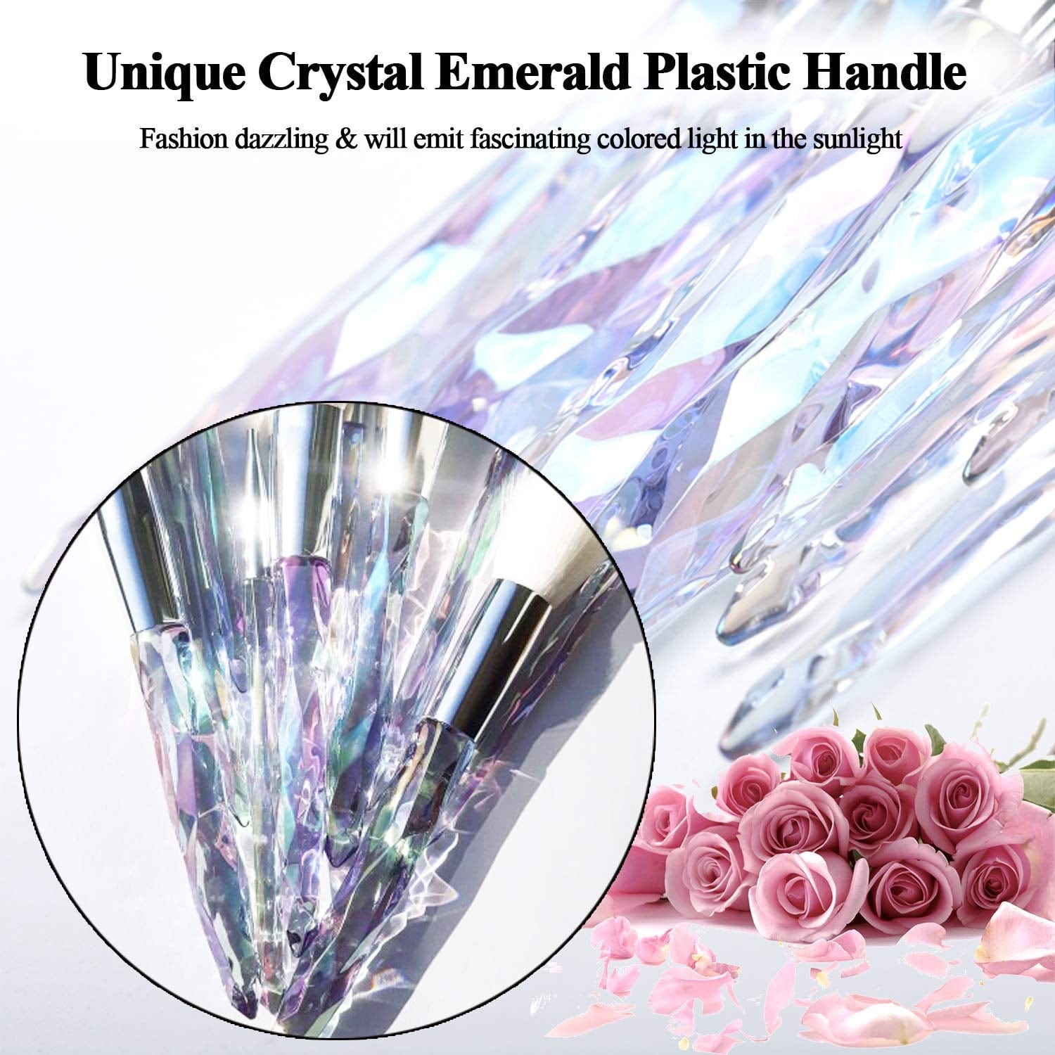 Adpartner 10PCS Makeup Brushes Popular Crystal Style Makeup Brush Set, Premium Synthetic Bristles Cosmetic Brush Professional Face Foundation Concealer Blush Eye Shadow Makeup Tools Health & Beauty > Personal Care > Cosmetics > Cosmetic Tools > Makeup Tools Adpartner