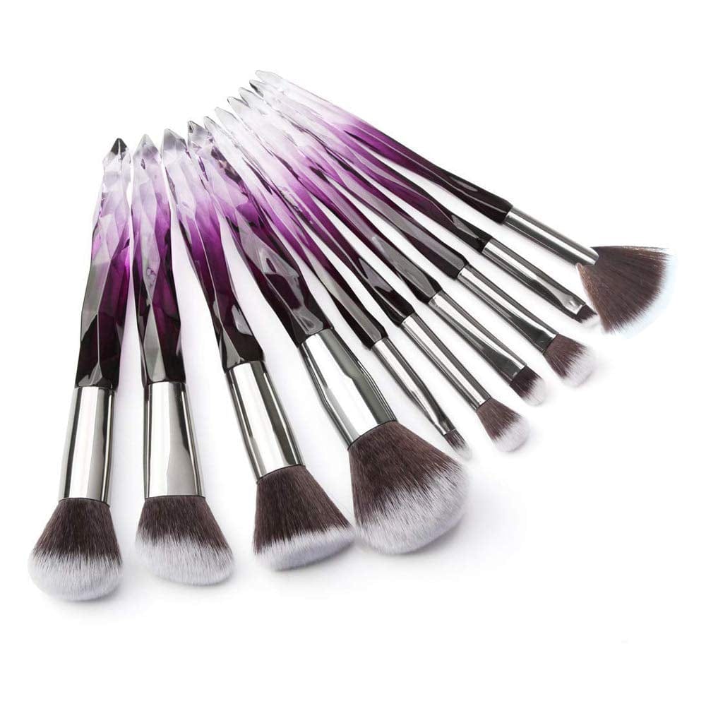 Adpartner 10PCS Makeup Brushes Popular Crystal Style Makeup Brush Set, Premium Synthetic Bristles Cosmetic Brush Professional Face Foundation Concealer Blush Eye Shadow Makeup Tools Health & Beauty > Personal Care > Cosmetics > Cosmetic Tools > Makeup Tools Adpartner C