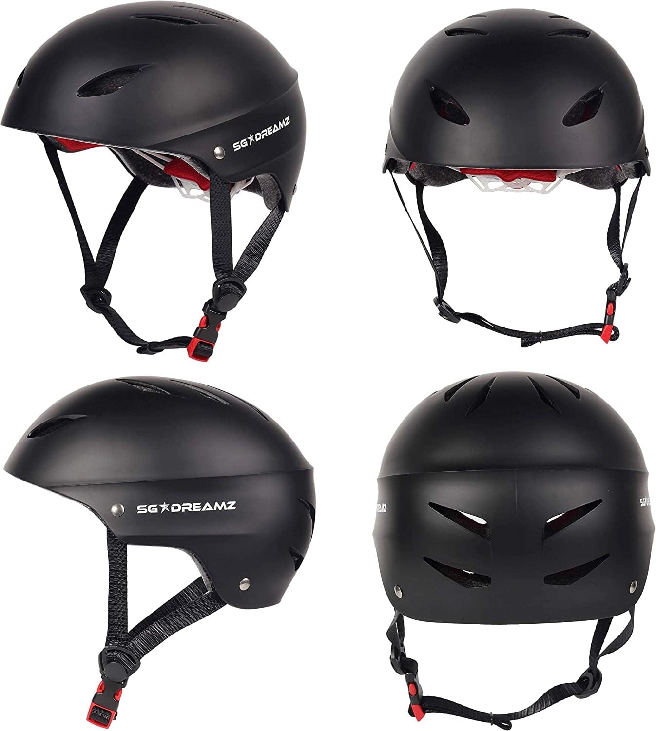 Adult Helmet with LED Safety Light – Commuter Bicycle Helmet for Men and Women - Adjustable Dial for Head Circumference 22.5" to 24" (Head Size M to L) - Certified for Safety