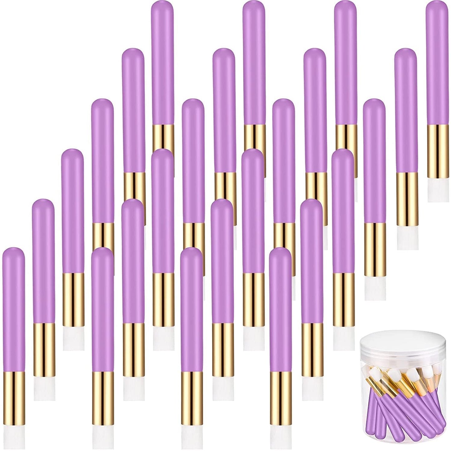 ADXCO 24 Pieces Lash Shampoo Brushes Facial Cleansing Brushes Cosmetic Eyelash Extension Peel off Blackhead Brush Remover Tool Cleansing Brush Nose Pore (Hot Pink) Health & Beauty > Personal Care > Cosmetics > Cosmetic Tools > Makeup Tools ADXCO Purple