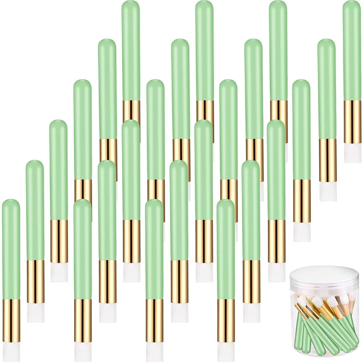 ADXCO 24 Pieces Lash Shampoo Brushes Facial Cleansing Brushes Cosmetic Eyelash Extension Peel off Blackhead Brush Remover Tool Cleansing Brush Nose Pore (Hot Pink) Health & Beauty > Personal Care > Cosmetics > Cosmetic Tools > Makeup Tools ADXCO Mint Green