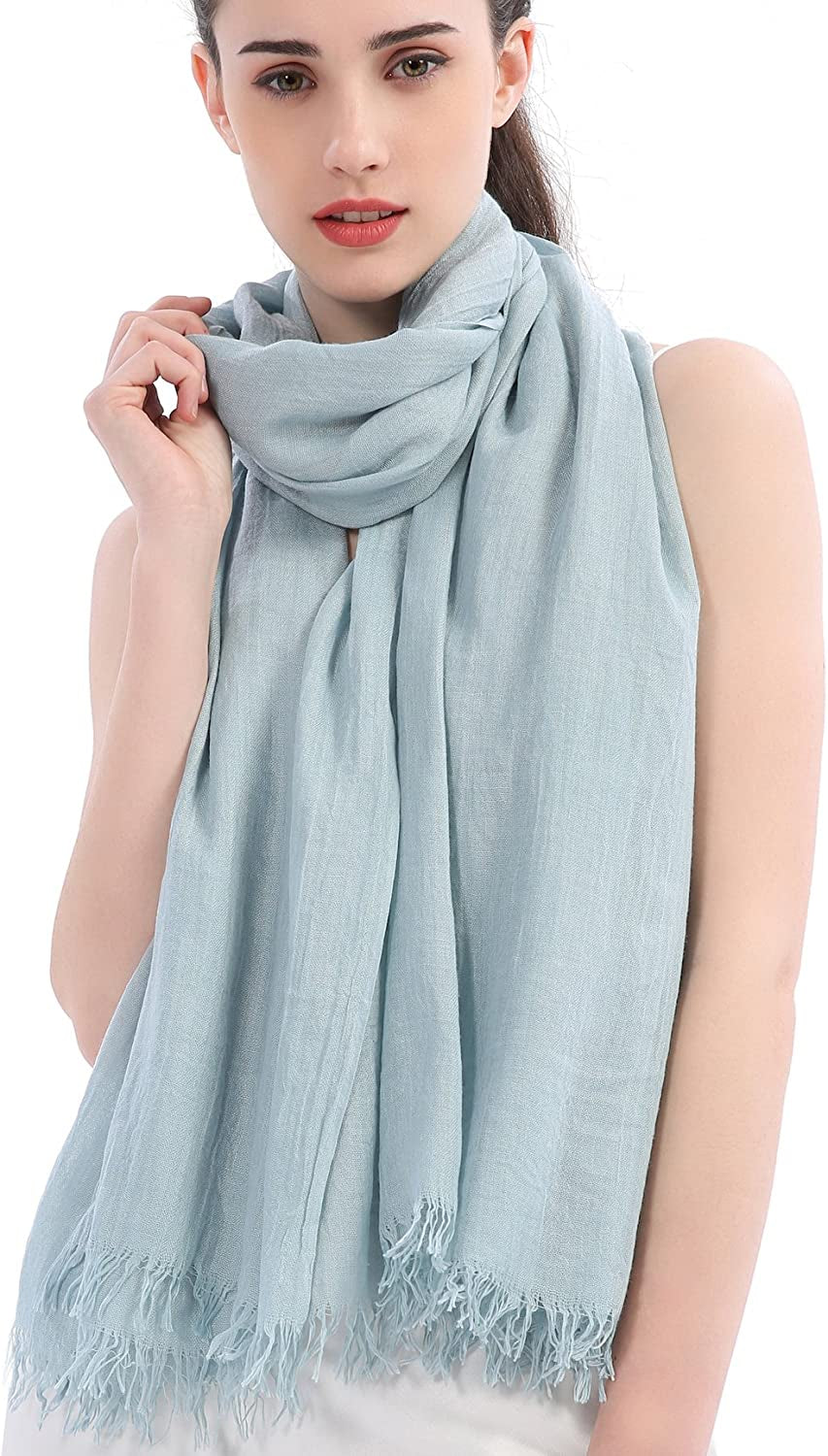 Premium Women Extreme Soft Scarf Wrap Shawl for Any Season, Super Size, Rich Color Choice Apparel & Accessories > Clothing Accessories > Scarves & Shawls kolumb Baby Blue