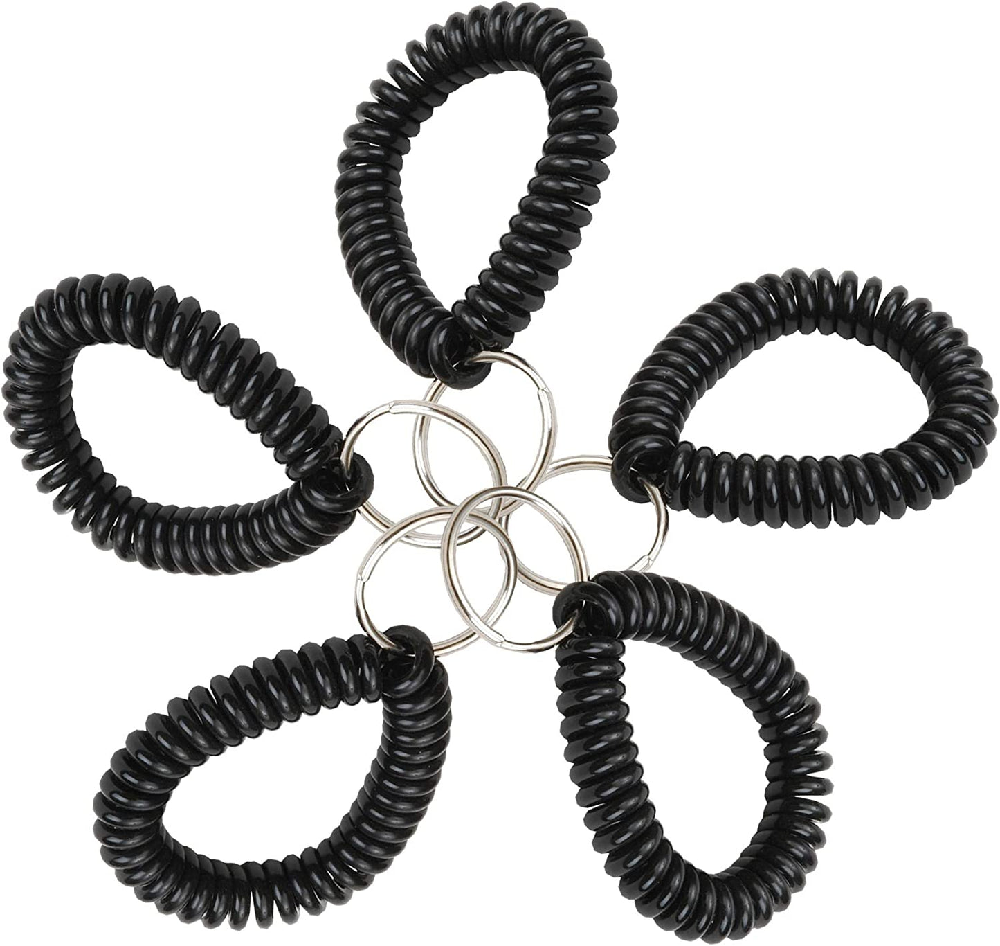Lucky Line 2” Diameter Spiral Wrist Coil with Steel Key Ring, Flexible Wrist Band Key Chain Bracelet, Stretches to 12”, Purple 1 PK (410651) Apparel & Accessories > Jewelry > Bracelets Lucky Line Black Pack of 5