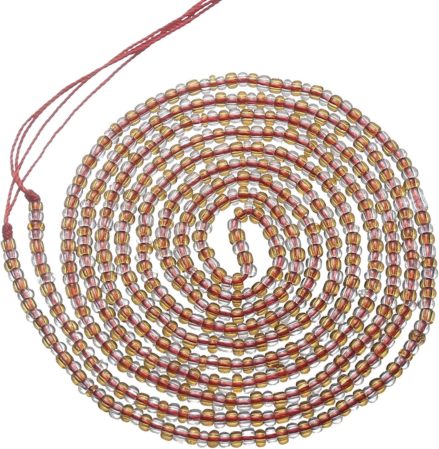 Taouzi Waist Beads for Women Colorful Beaded Body Chain Elastic String Waist Chain Beach Bikini Belly Chains Summer Jewelry for Women Girls Apparel & Accessories > Jewelry > Body Jewelry Taouzi Brown02