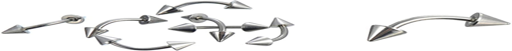 DEFLERS Body Piercing Jewelry Kit Titanium Steel Nose Rings Lip Tongue Tragus Cartilage Rings Hoop Studs Different Styles Apparel & Accessories > Jewelry > Rings Generic