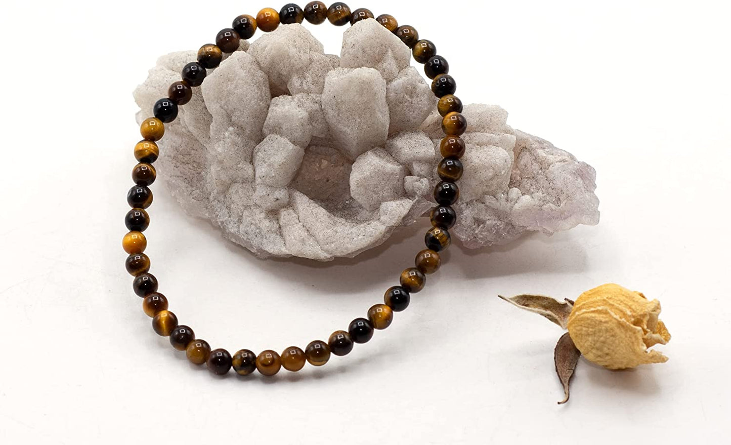 LTC Designs 4Mm Smooth round Tiger'S Eye Stretch Bracelets in Various Lengths (6.5, 7, 7.5, 8 Inches) Apparel & Accessories > Jewelry > Bracelets LTC Designs