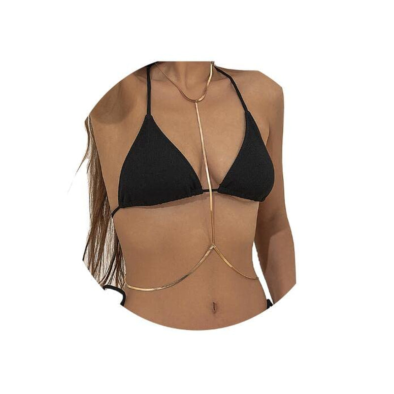 Jerany Boho Gold Body Chain Small Bead Sexy Bra Bikini Waist Body Necklace Beach Body Chains for Women and Girls Apparel & Accessories > Jewelry > Body Jewelry Jerany Snake