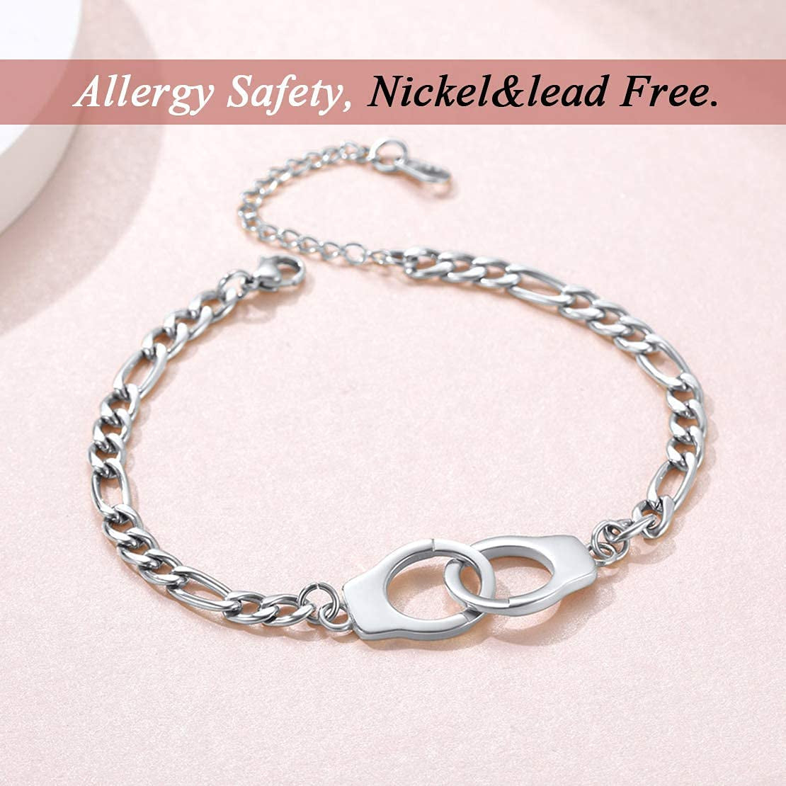 Findchic Handcuff Ankle Bracelets for Women Stainless Steel/18K Gold Plated Ankle Chain Punk Jewelry Apparel & Accessories > Jewelry > Anklets FindChic