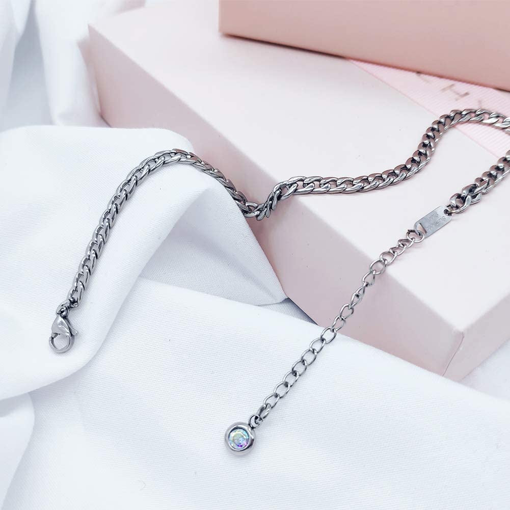 Stainless Steel Ankle Bracelets, Adjustable Chain Anklets Feet Jewelry with Gift Card & Box for Women, Men, Couple Anklet for Daily, Party, Beach, Wedding Apparel & Accessories > Jewelry > Anklets HX SHARE
