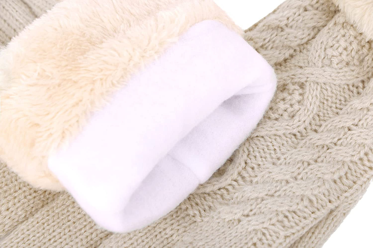 Simplicity Womens 3 Fingers Touchscreen Cable Knit Winter Gloves Apparel & Accessories > Clothing Accessories > Gloves & Mittens Simplicity