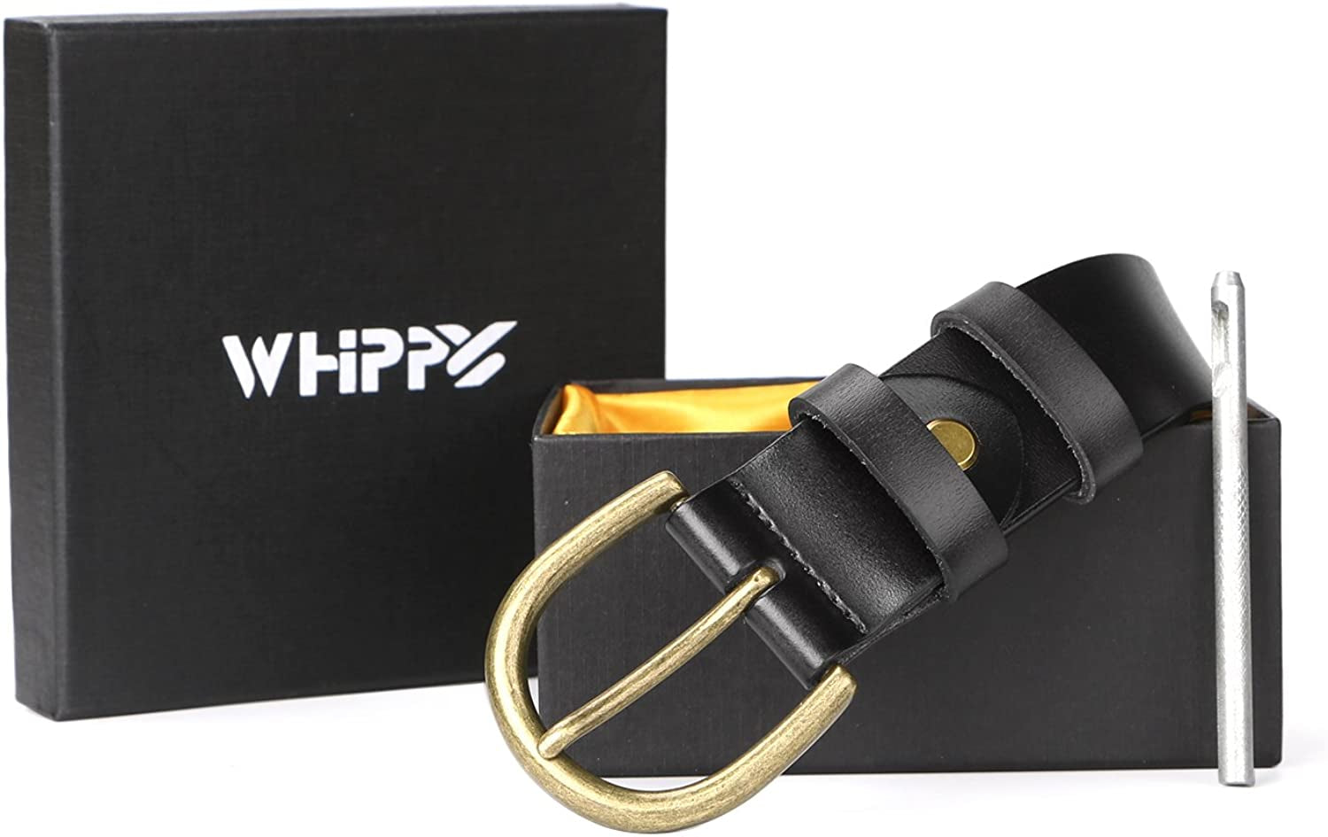 Women Leather Belt for Pants Dress Jeans Waist Belt with Brushed Alloy Buckle by WHIPPY Apparel & Accessories > Clothing Accessories > Belts WHIPPY