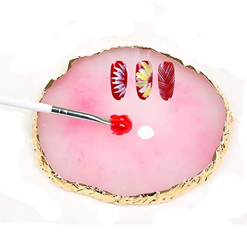 Mwoot Resin Nail Art Palette, Polish Holder Drawing Color Palette, Nail Art Painting Gel Palette Manicure Tool, Cosmetic Artist Mixing Palette (Pink) Health & Beauty > Personal Care > Cosmetics > Cosmetic Tools > Nail Tools MWOOT