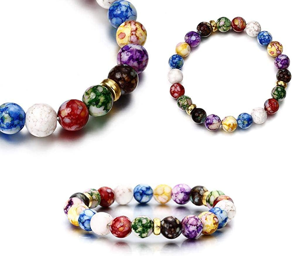 Healing Crystals Bracelet Natural Gemstones Beads Bracelet Elastic Natural Stone Yoga Beads Bracelet Apparel & Accessories > Jewelry > Bracelets Generic