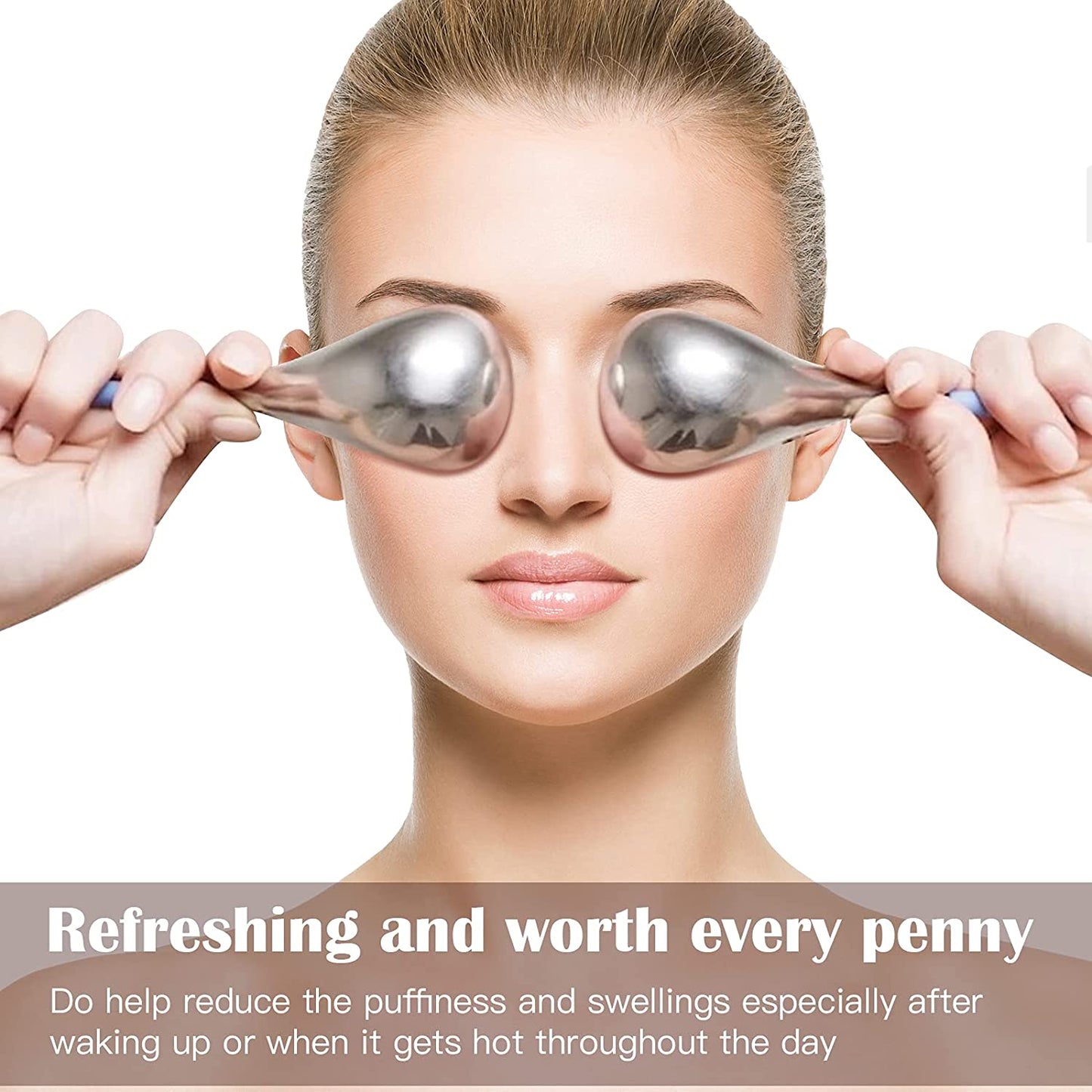 VXDAS Cryo Sticks, Stainless Steel Facial Massage,Ice Globes Cooling Roller Tool Cold for Neck Eyes anti Puff anti Aging Treatment Wands Health & Beauty > Personal Care > Cosmetics > Cosmetic Tools > Skin Care Tools VXDAS