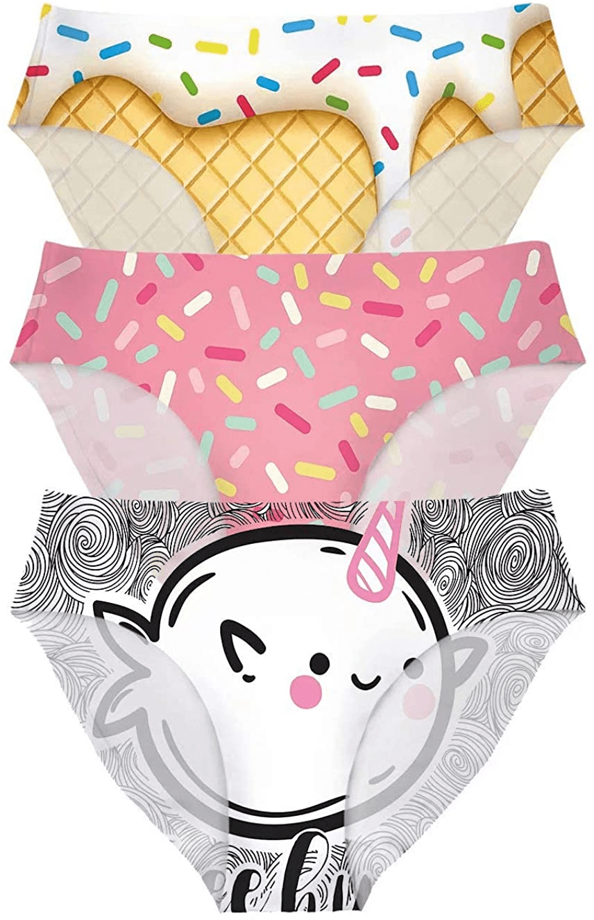 AFPANQZ Womens Underwear Mid Waist Brief Ladies Panties Seamless Breathable Lingerie 3 Pack plus Size Apparel & Accessories > Clothing > Underwear & Socks > Underwear AFPANQZ Yellow Pink Gray Large