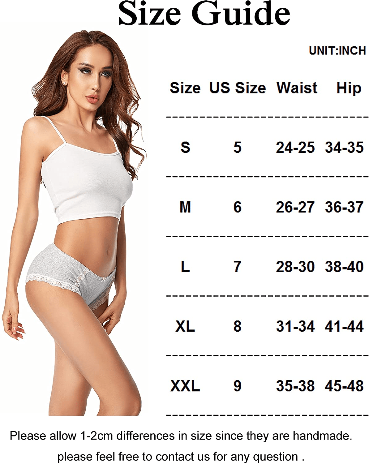 AIDI GOOSE Women'S 5-Pack Lace Underwear Low Waist Bikini Panties Stretch Hipster Brief Apparel & Accessories > Clothing > Underwear & Socks > Underwear AIDI GOOSE