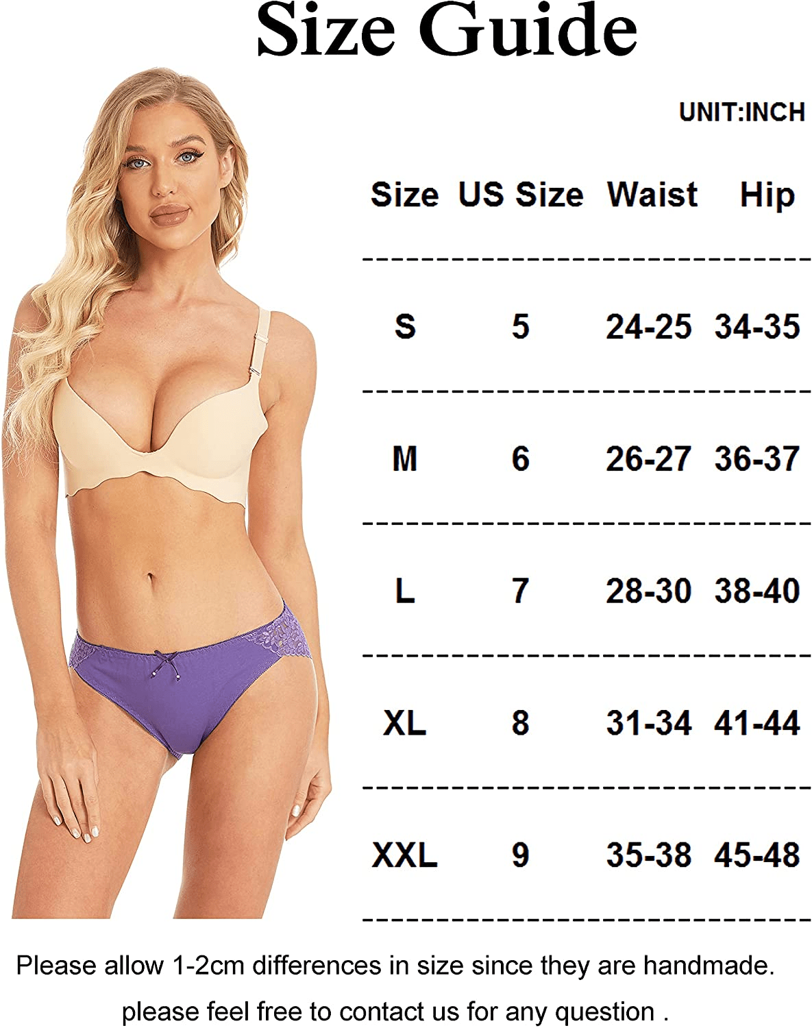 AIDI GOOSE Women'S 5-Pack Lace Underwear Low Waist Bikini Panties Stretch Hipster Brief Apparel & Accessories > Clothing > Underwear & Socks > Underwear AIDI GOOSE