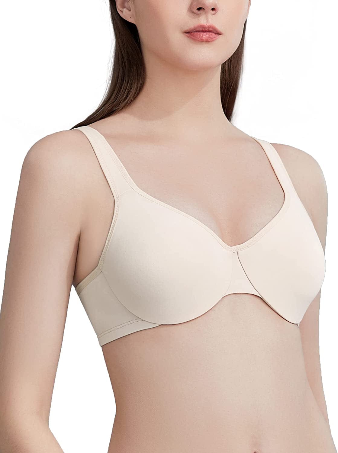 AILIVIN Underwire Women'S Minimizer Full Figure Bras Smooth Full Coverage Seamless Non Padded Cups Bra Beige / 40C