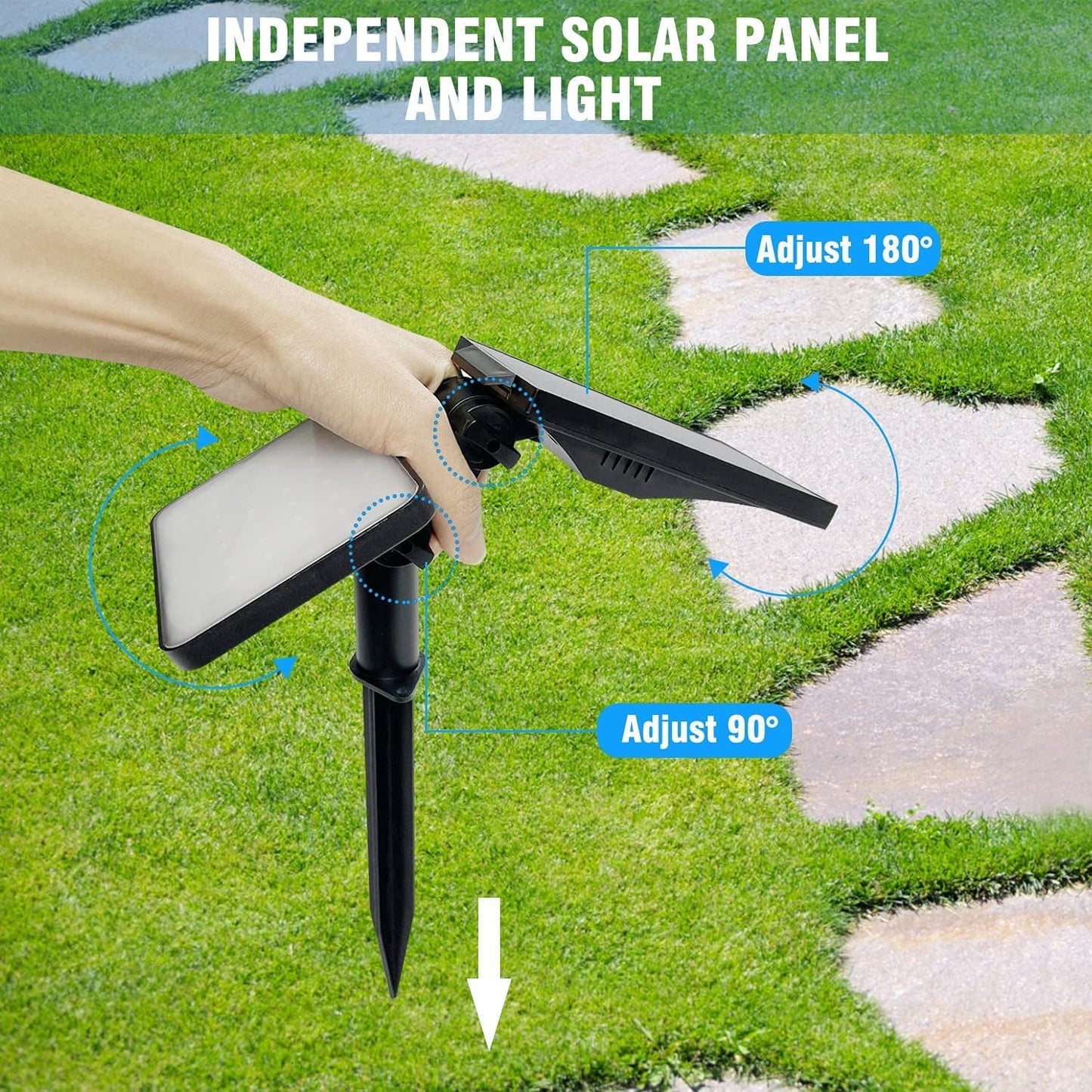 Aionarew Solar Outdoor Lights,Landscape Spotlights Outdoor 48 Leds Solar Spotlight Waterproof Powered Adjustable, 400 Lumens Outdoor Wall Lights for Lawn Garden Patio Deck Yard Driveway,4Pack Apparel & Accessories > Jewelry > Body Jewelry Aionarew