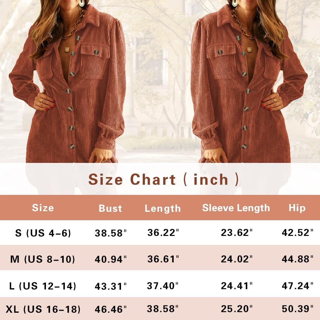Alaster Queen Women'S Corduroy Long Sleeve Short Dresses 2023 Fall Winter Button down Work Tunic Dress with Pocket