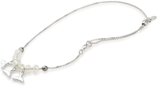 Alex and Ani Adjustable Anklet for Women, Summer Charm, 11.5 In Apparel & Accessories > Jewelry > Anklets Alex and Ani Shiny Silver Finish