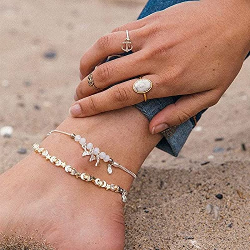 Alex and Ani Adjustable Anklet for Women, Summer Charm, 11.5 In Apparel & Accessories > Jewelry > Anklets Alex and Ani
