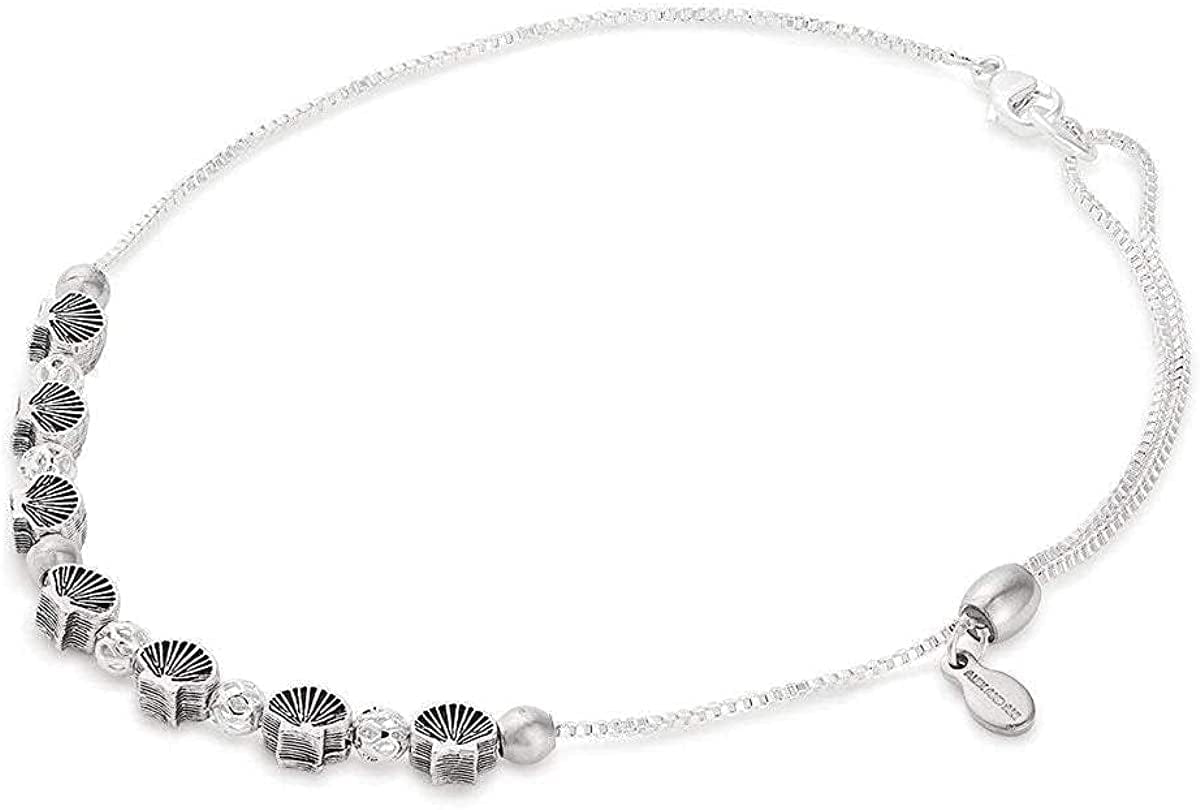 Alex and Ani Adjustable Anklet for Women, Summer Charm, 11.5 In Apparel & Accessories > Jewelry > Anklets Alex and Ani Two-Tone Finish
