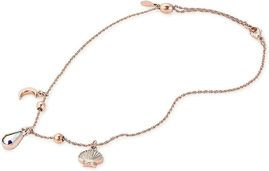 Alex and Ani Adjustable Anklet for Women, Summer Oceanside Beach Multi-Charm, Shiny Finish, 11.5 In Apparel & Accessories > Jewelry > Anklets Alex and Ani Shiny Rose Gold Finish