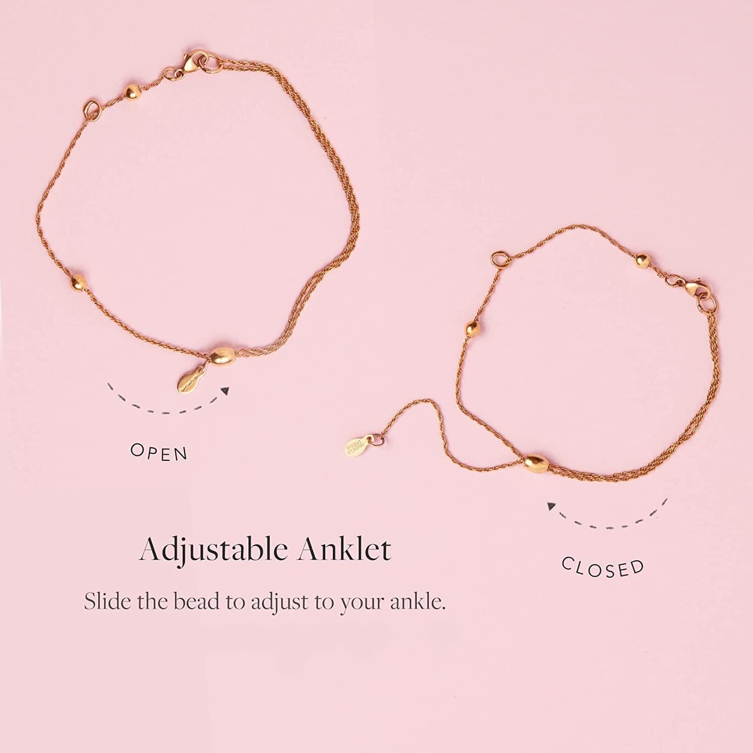 Alex and Ani Adjustable Anklet for Women, Summer Oceanside Beach Multi-Charm, Shiny Finish, 11.5 In Apparel & Accessories > Jewelry > Anklets Alex and Ani