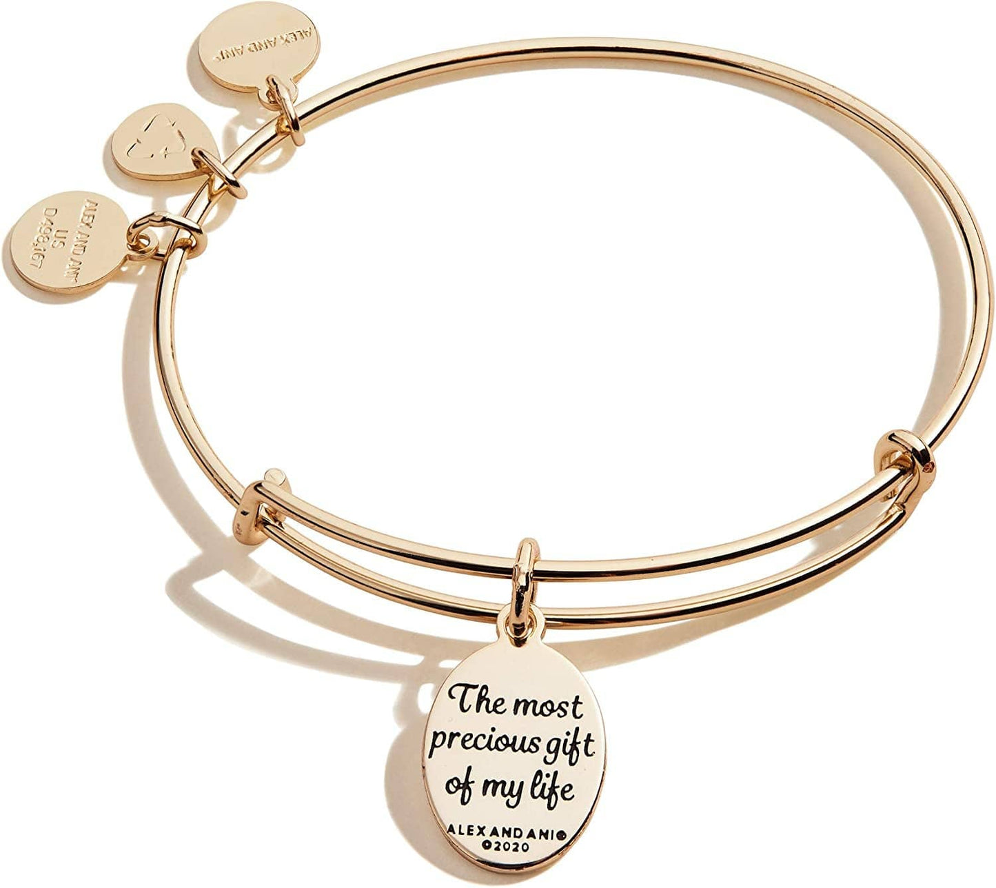 Alex and Ani Because I Love You Expandable Wire Bangle Bracelet for Women, Meaningful Charms, 2 to 3.5 In Apparel & Accessories > Jewelry > Bracelets Alex and Ani