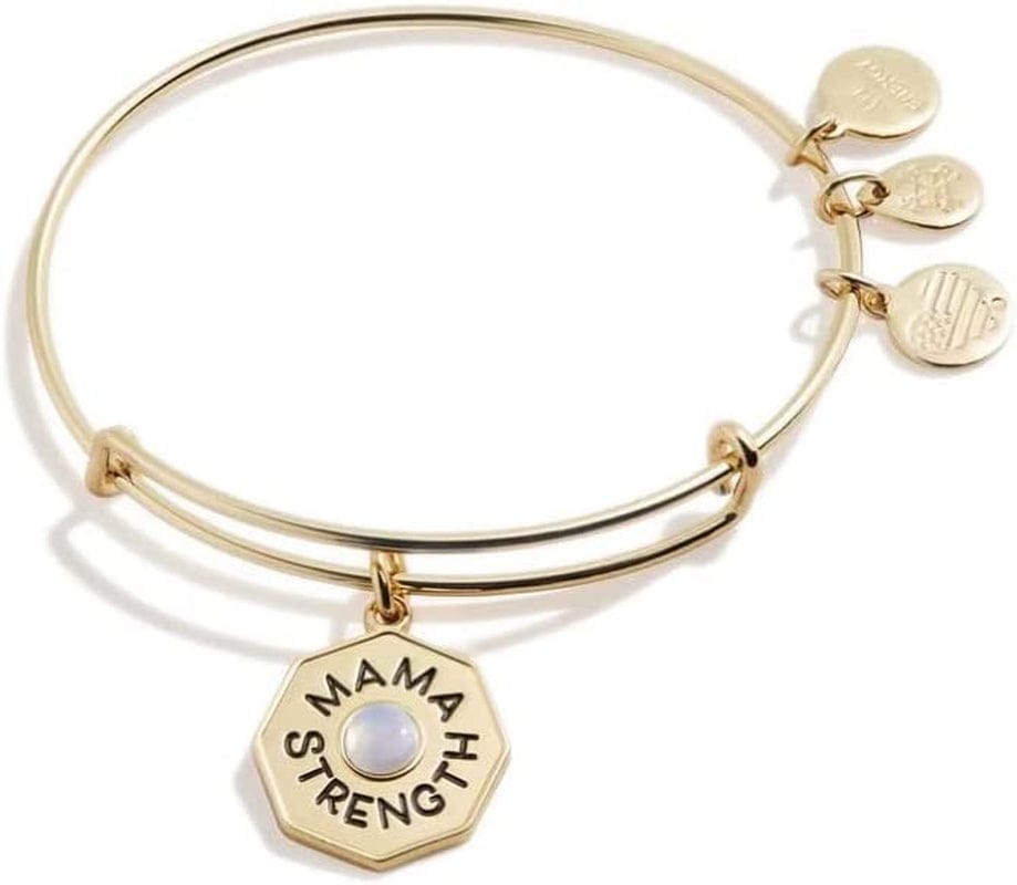 Alex and Ani Mother’S Day Expandable Wire Bangle Bracelet for Women Apparel & Accessories > Jewelry > Bracelets Alex and Ani Shiny Gold Finish Bangle