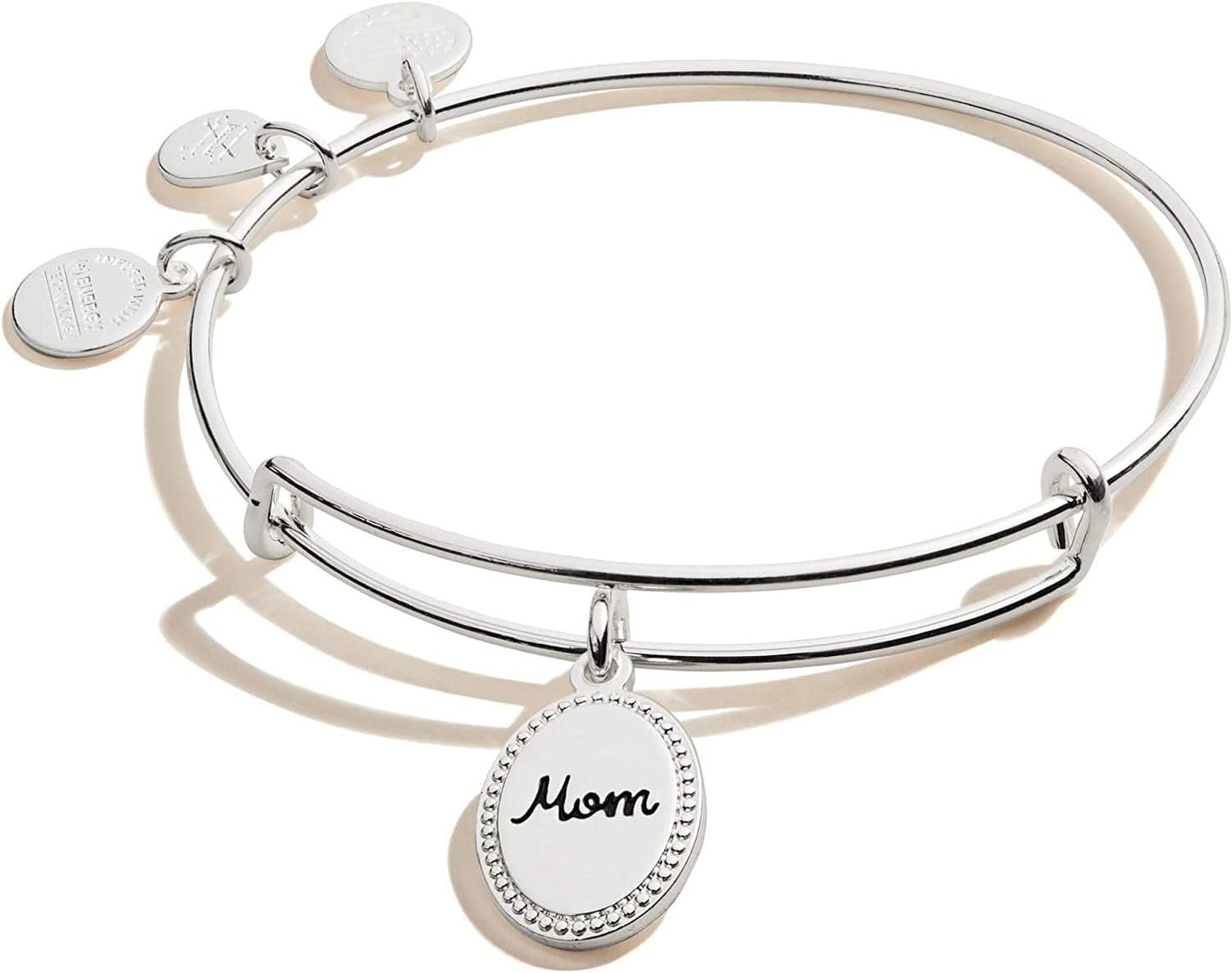 Alex and Ani Mother’S Day Women'S Jewelry Set, Matching Necklace and Bangle, I Love You Mom Apparel & Accessories > Jewelry > Bracelets Alex and Ani Shiny Antique Silver Finish Bangle