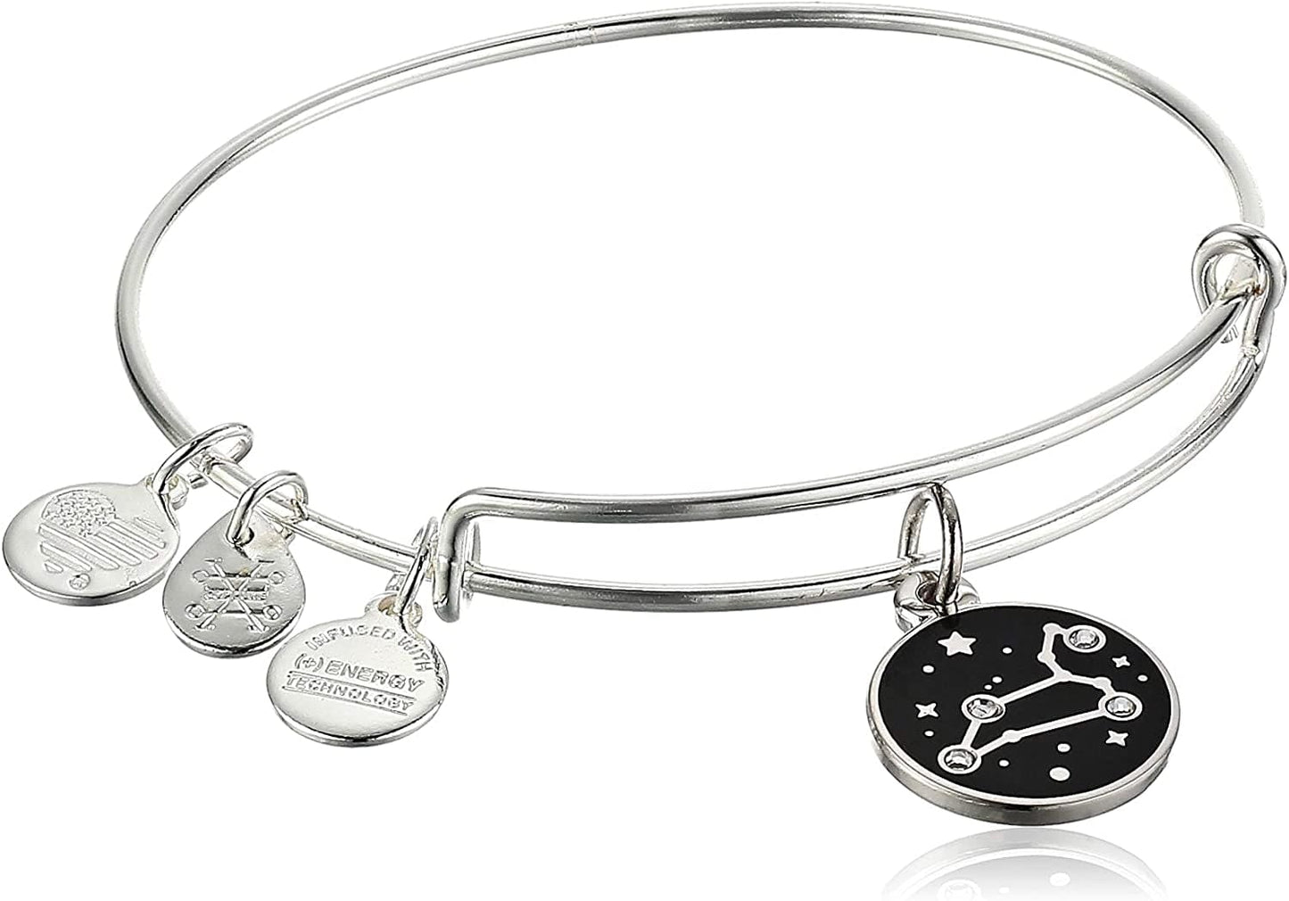 Alex and Ani Zodiac Expandable Bangle for Women, Zodiacs Charms, Black Epoxy and Crystals, Shiny Finish, 2 to 3.5 In Apparel & Accessories > Jewelry > Bracelets Alex and Ani Leo
