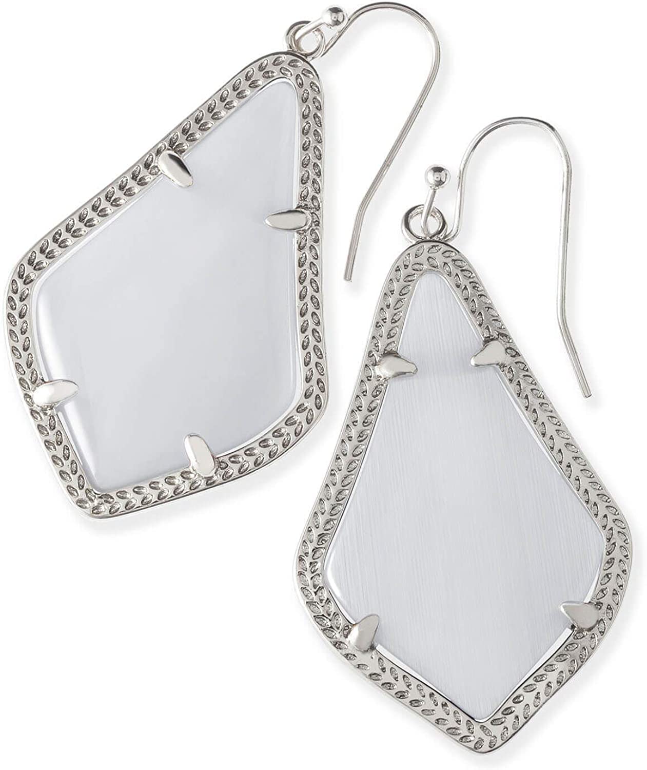 Alex Drop Earrings for Women, Fashion Jewelry RHODIUM - SLATE CATS EYE