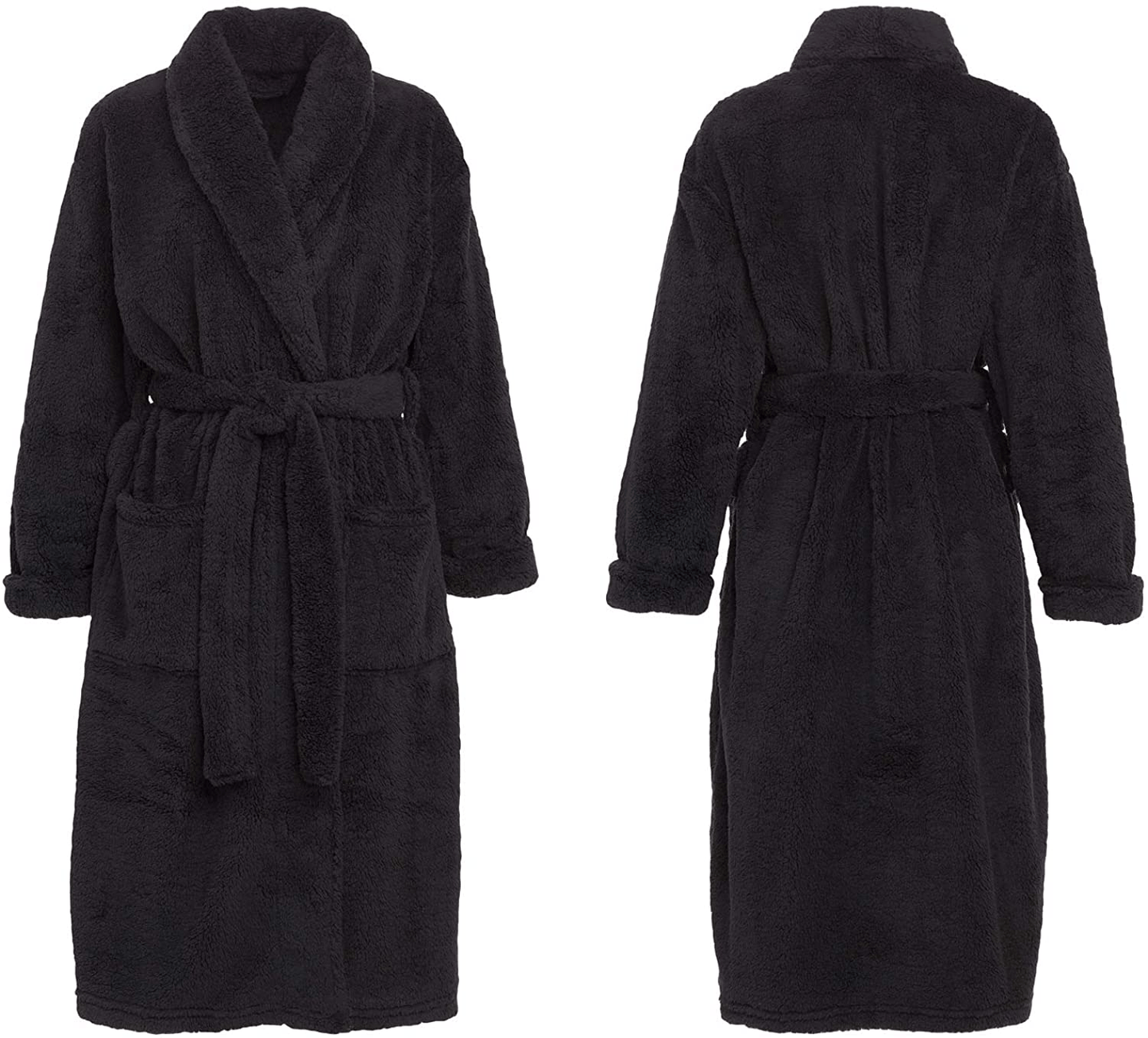 Alexander Del Rossa Women'S Plush Fleece Winter Robe, Warm Long Hair Shaggy Bathrobe Apparel & Accessories > Clothing > Sleepwear & Loungewear > Robes Kylie Max
