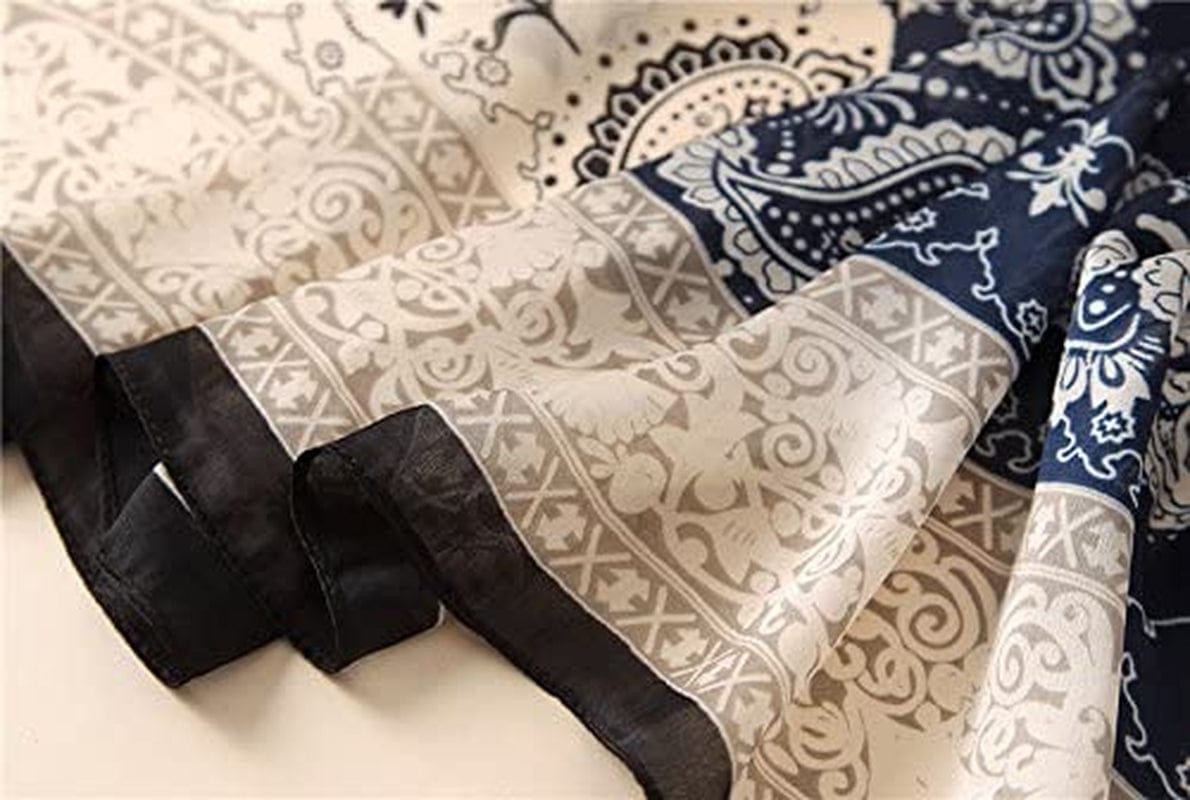 Alice Women Classy Silky Satin Paisley Print Long Scarf Shawls Wraps Apparel & Accessories > Clothing Accessories > Scarves & Shawls Alice