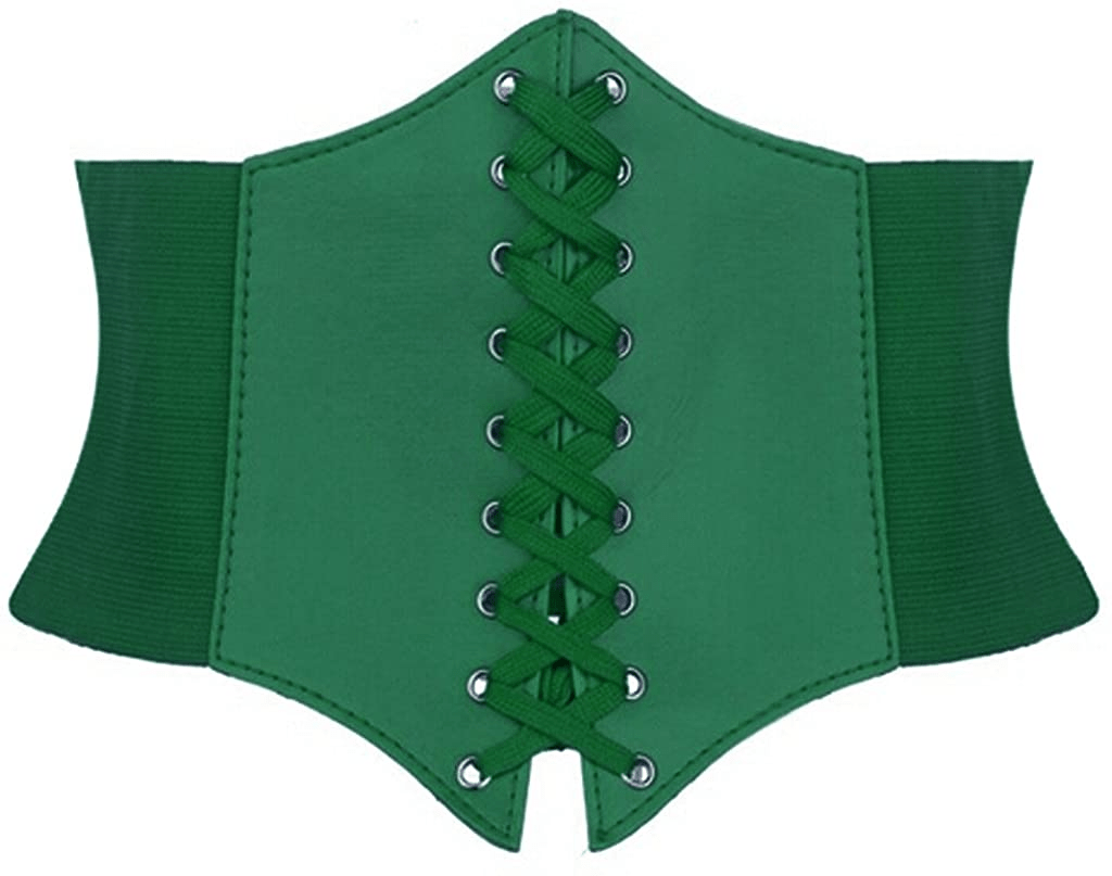 Alivila.Y Fashion Womens Faux Leather Steampunk Sexy Underbust Corset Belt Bustier Apparel & Accessories > Clothing > Underwear & Socks > Lingerie Alivila.Y Fashion Green One Size