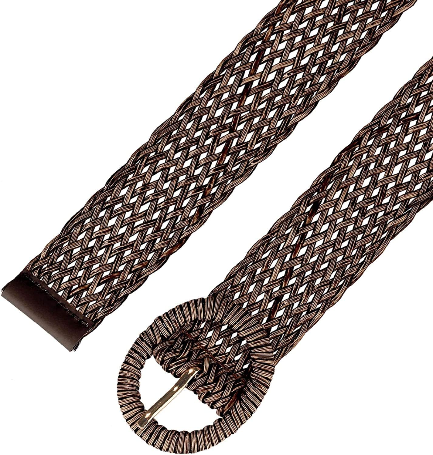 Allegra K Womens Skinny Waist Belts Braided Belts for Dress round Metal Buckle Adjustable Apparel & Accessories > Clothing Accessories > Belts Allegra K