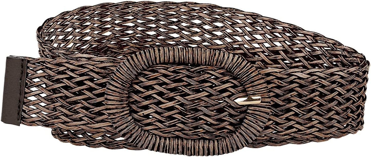 Allegra K Womens Skinny Waist Belts Braided Woven Belts for Dress Metal Buckle Apparel & Accessories > Clothing Accessories > Belts Allegra K