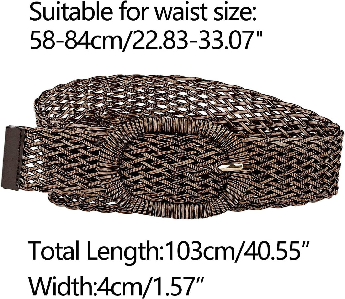Allegra K Womens Skinny Waist Belts Braided Woven Belts for Dress Metal Buckle Apparel & Accessories > Clothing Accessories > Belts Allegra K