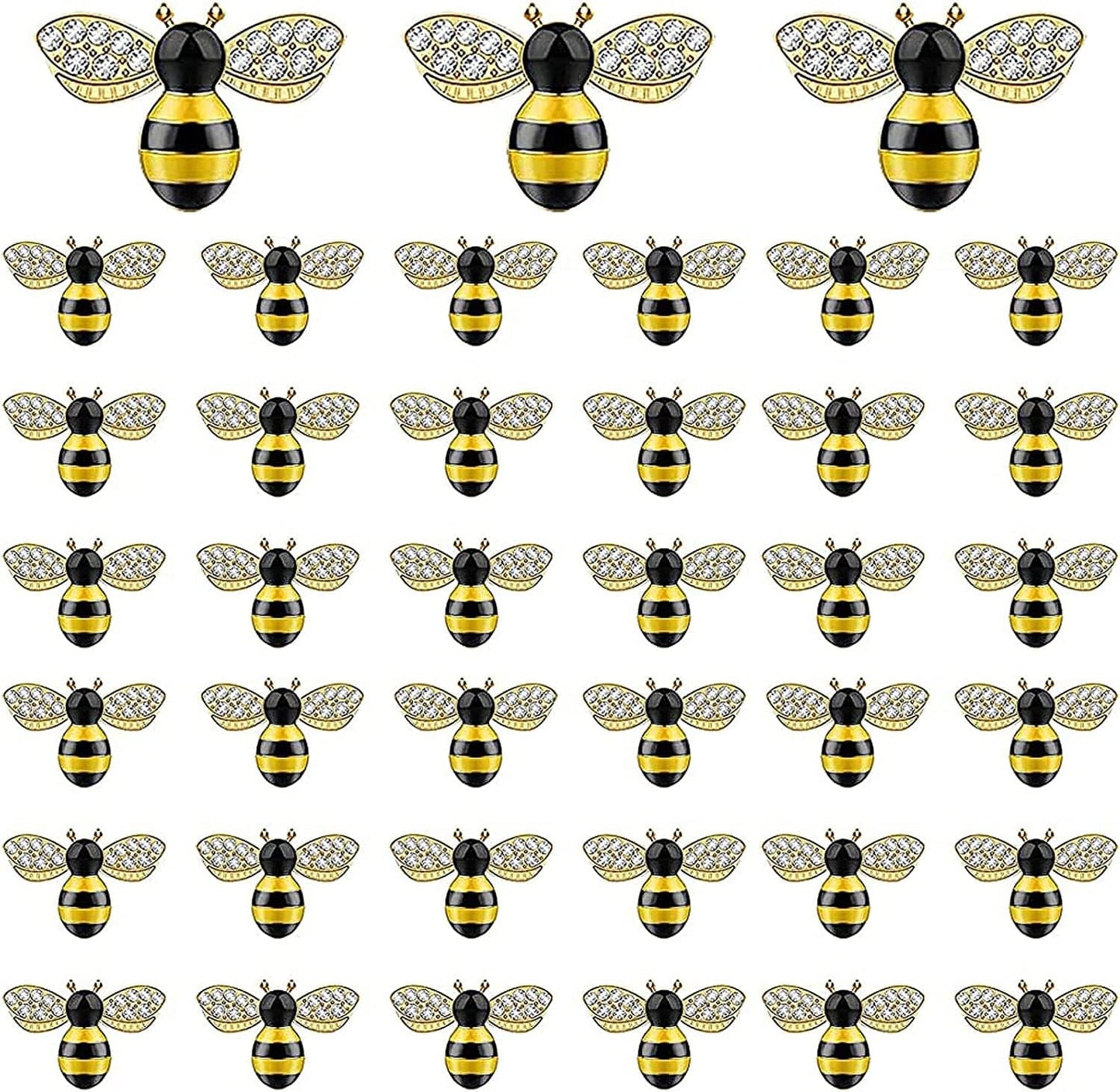 Alloy Enamel Bee Charms Rhinestone Jewelry Making Bee Pendant Charms, Honeycomb Charms Pendants for Jewelry Making Crafts DIY S5-big