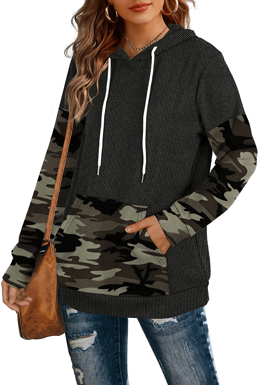 Aloodor Hoodies for Women Pullover Long Sleeve Sweatshirts with Pocket Apparel & Accessories > Clothing > Activewear Kylie Max