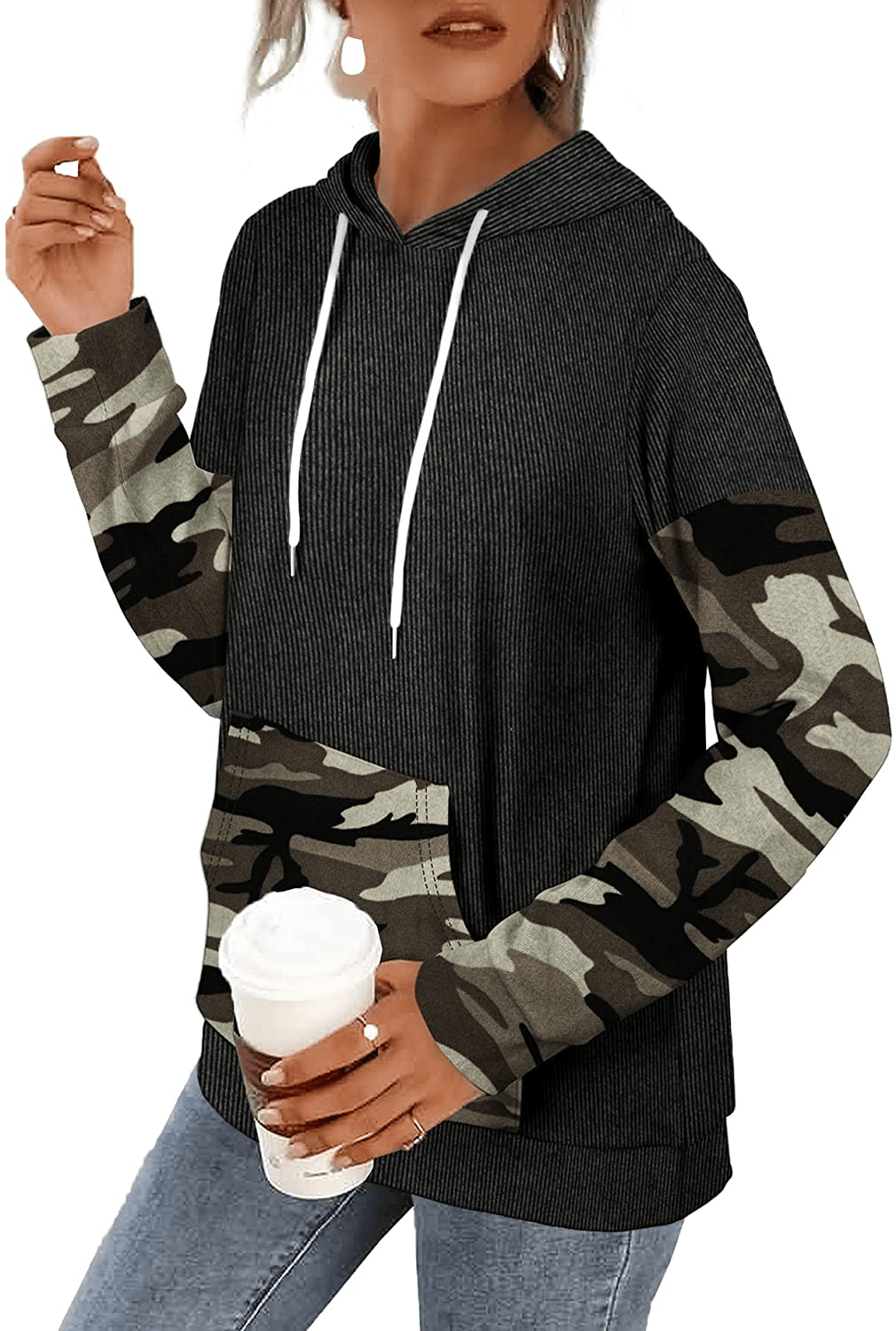 Aloodor Hoodies for Women Pullover Long Sleeve Sweatshirts with Pocket Apparel & Accessories > Clothing > Activewear Kylie Max