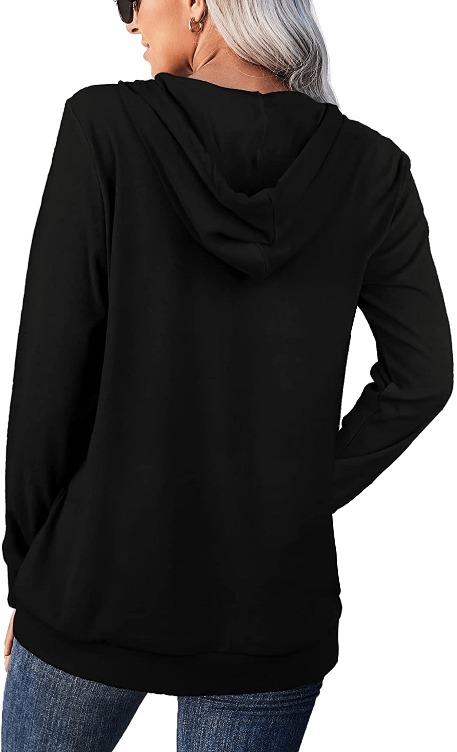 Aloodor Hoodies for Women Pullover Long Sleeve Sweatshirts with Pocket Apparel & Accessories > Clothing > Activewear Kylie Max