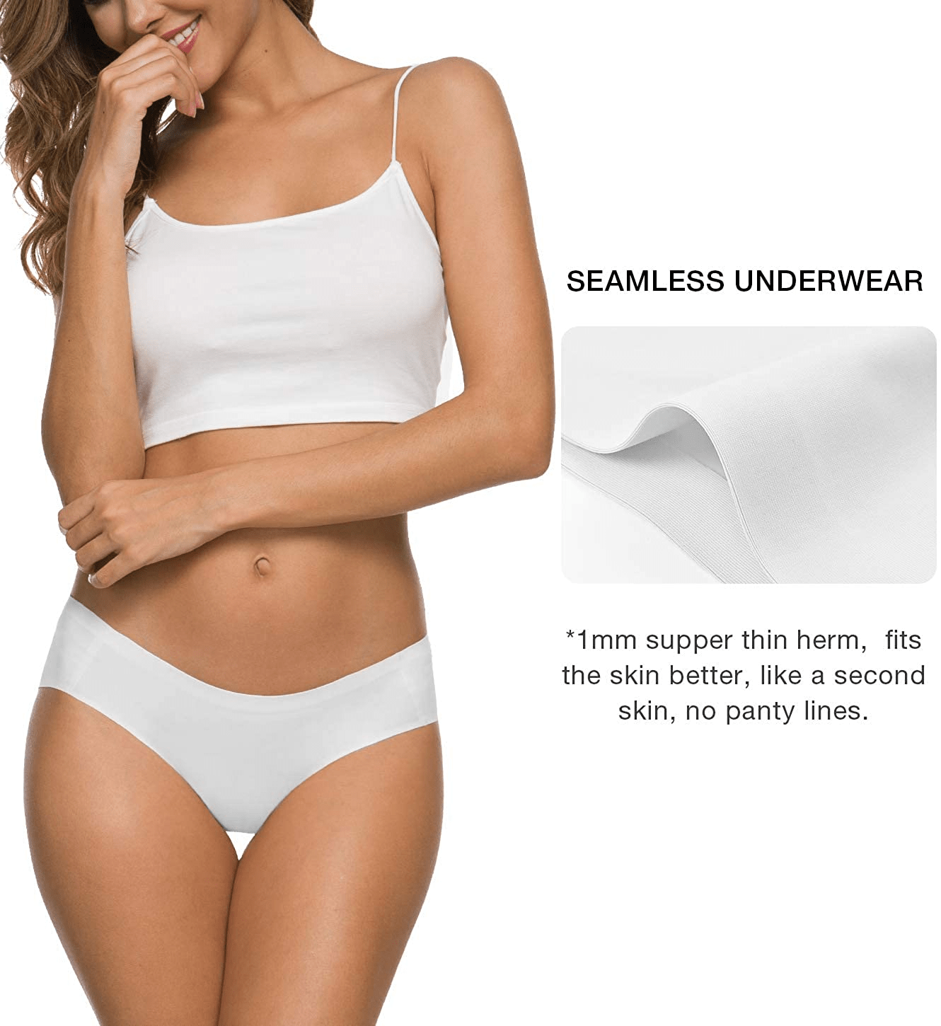 ALTHEANRAY Women’S Seamless Hipster Underwear No Show Panties Soft Stretch Bikini Underwears Multi-Pack Apparel & Accessories > Clothing > Underwear & Socks > Underwear Altheanray