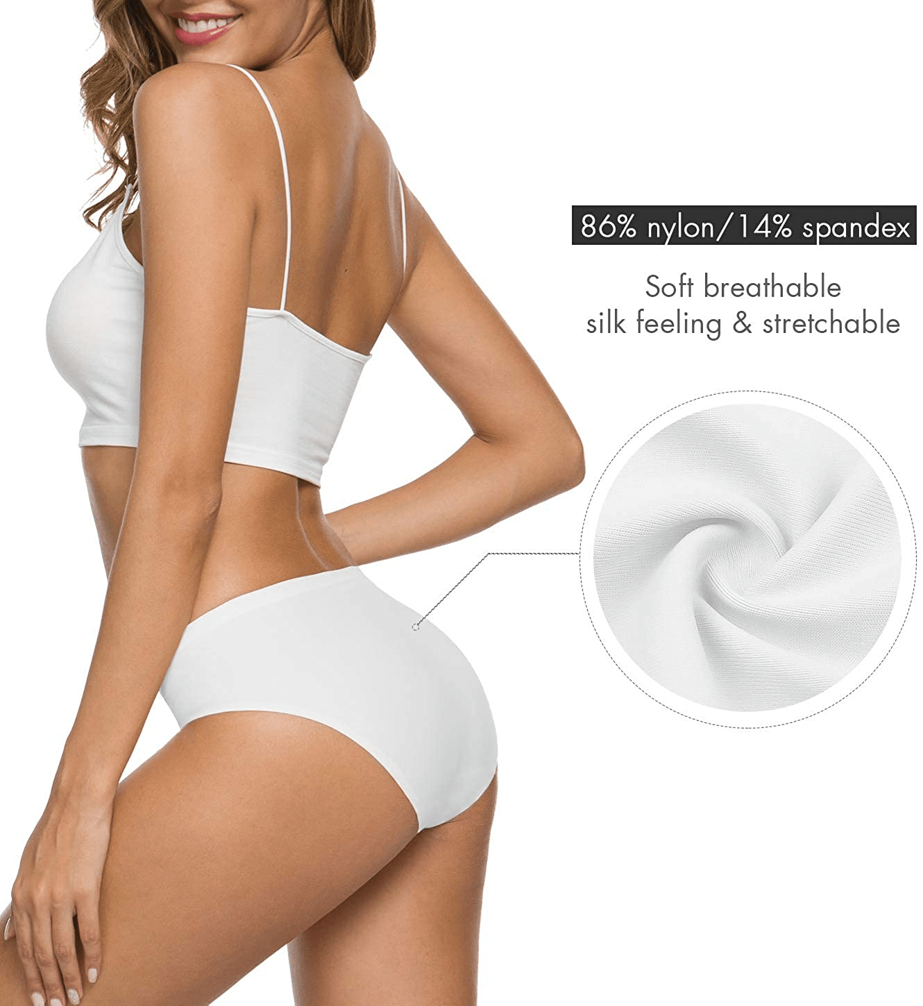 ALTHEANRAY Women’S Seamless Hipster Underwear No Show Panties Soft Stretch Bikini Underwears Multi-Pack Apparel & Accessories > Clothing > Underwear & Socks > Underwear Altheanray