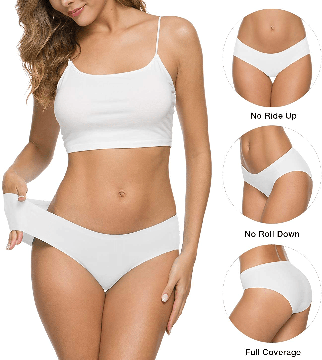 ALTHEANRAY Women’S Seamless Hipster Underwear No Show Panties Soft Stretch Bikini Underwears Multi-Pack Apparel & Accessories > Clothing > Underwear & Socks > Underwear Altheanray