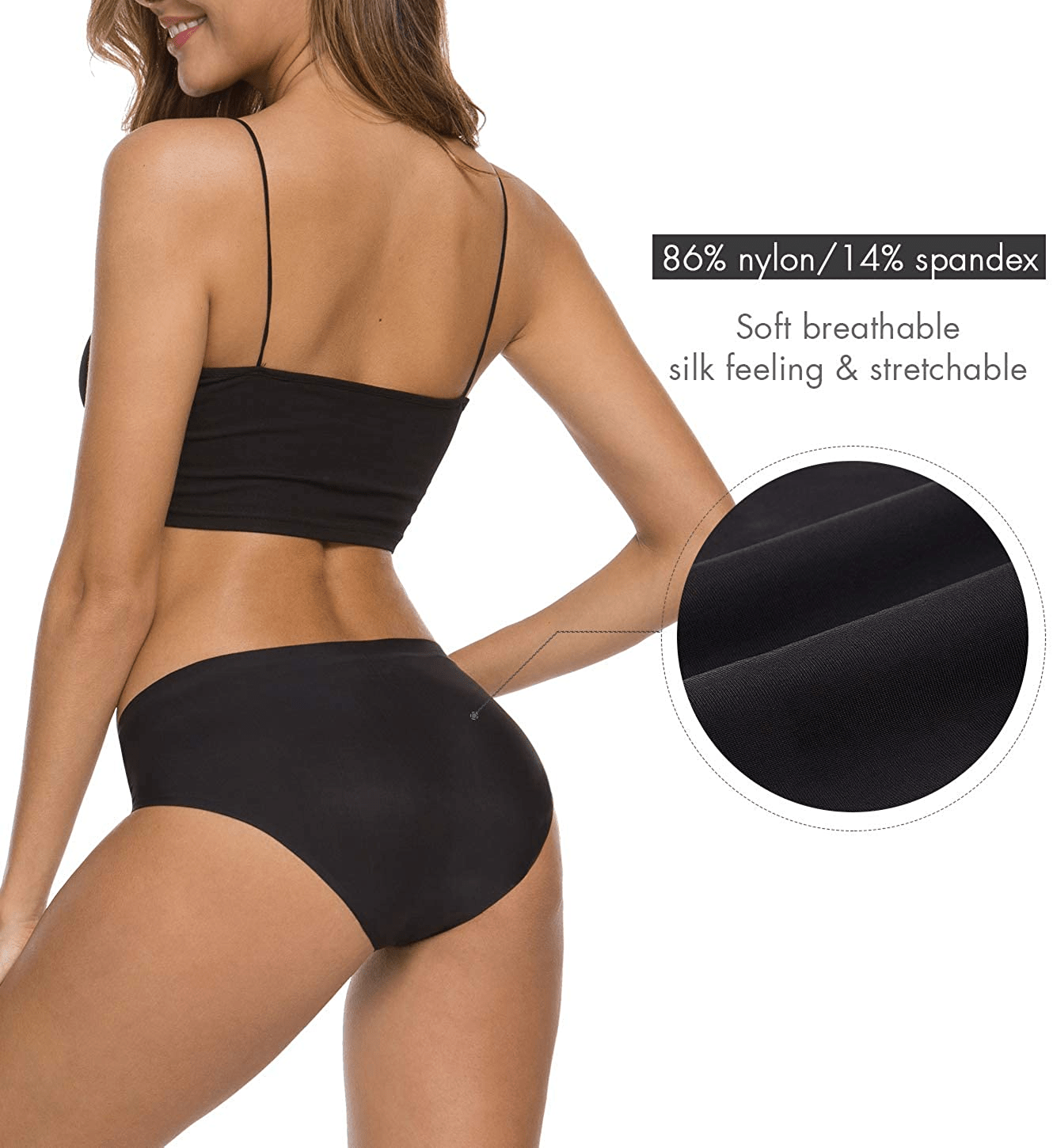 ALTHEANRAY Women’S Seamless Hipster Underwear No Show Panties Soft Stretch Bikini Underwears Multi-Pack Apparel & Accessories > Clothing > Underwear & Socks > Underwear Altheanray