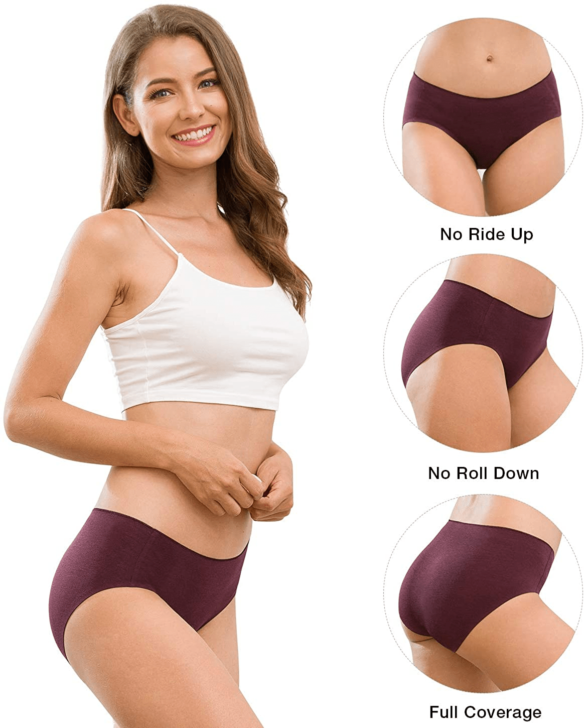 Altheanray Womens Underwear Seamless Cotton Briefs Panties for Women 6 Pack Apparel & Accessories > Clothing > Underwear & Socks > Underwear Altheanray