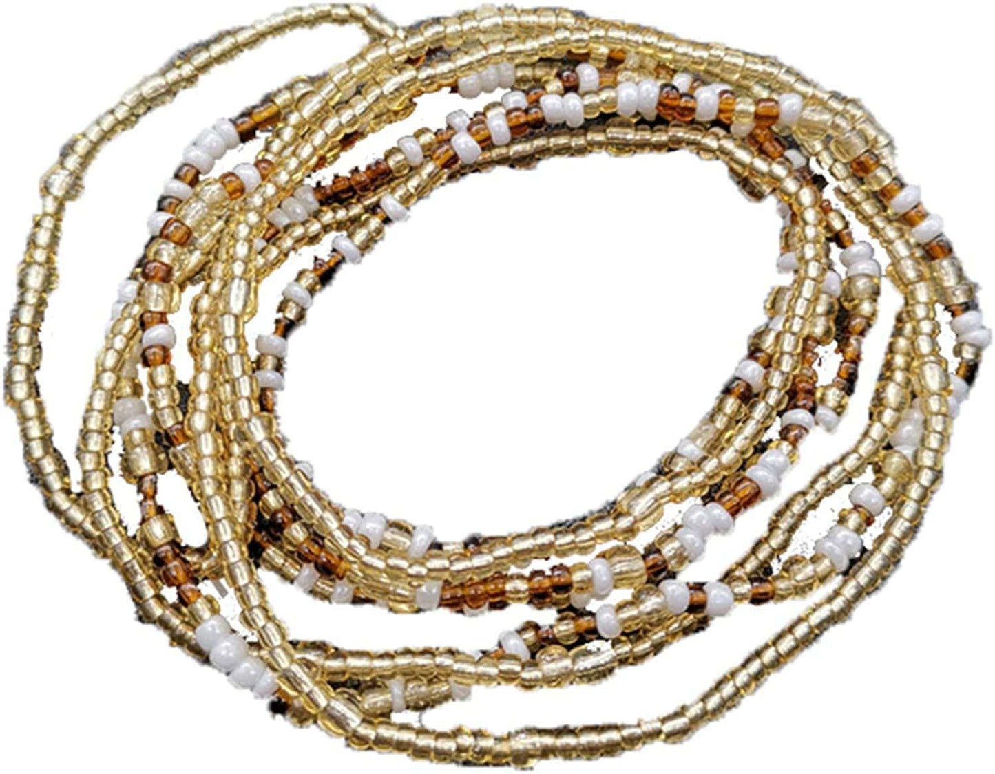 Althrorry Waist Beads Body Jewelry, Colorful Belly Beads, Bead Jewelry, Belly Chains, Waist Chain (2 Piece) Apparel & Accessories > Jewelry > Body Jewelry Althrorry coffe